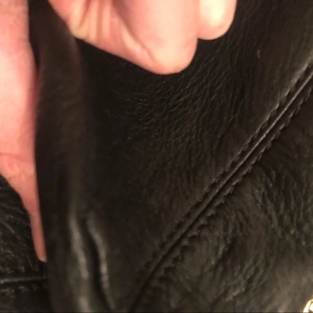 Michael kors black leather two way chain crossbody top handle bag